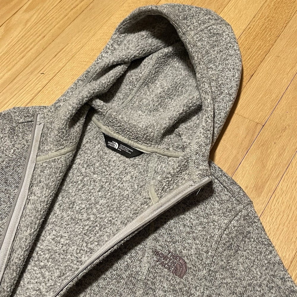The North Face Women's Crescent Full Zip Hoodie Jacket Gray Salt Pepper EUC Med